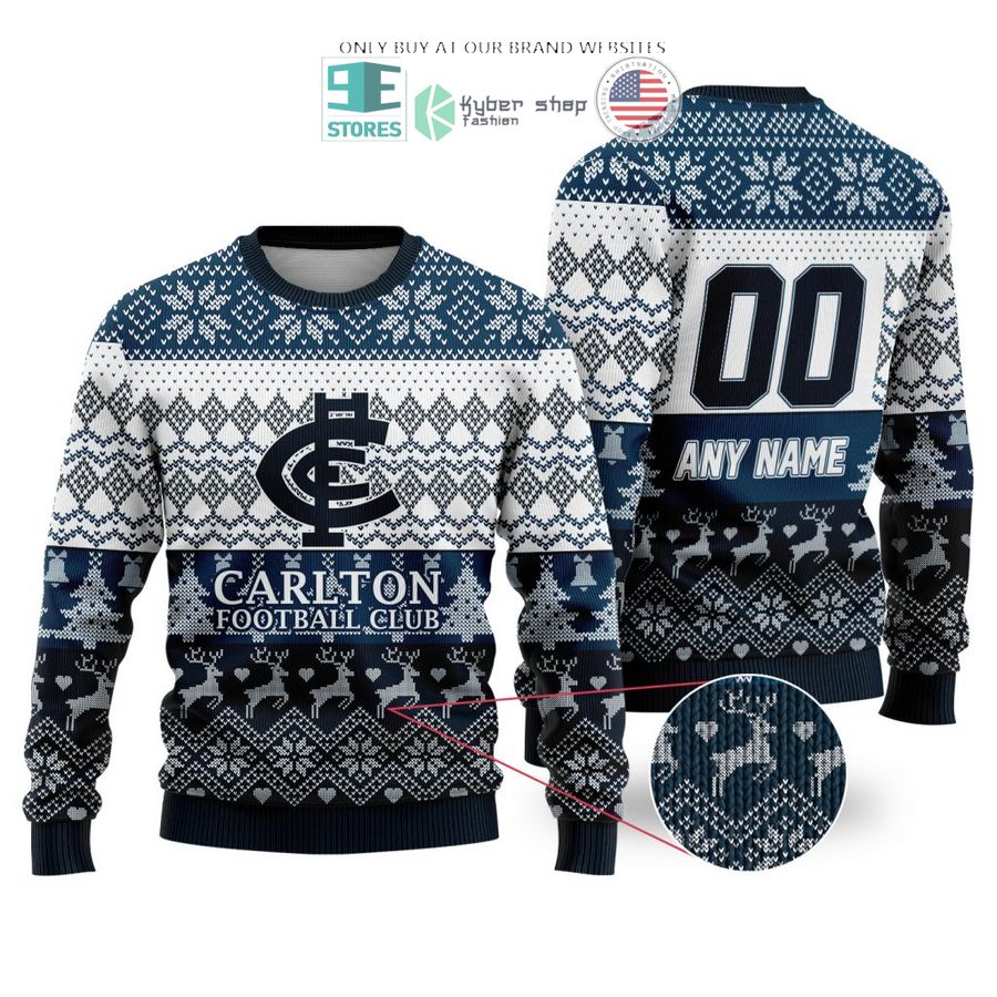 personalized afl carlton football club christmas sweater sweatshirt 1 44409