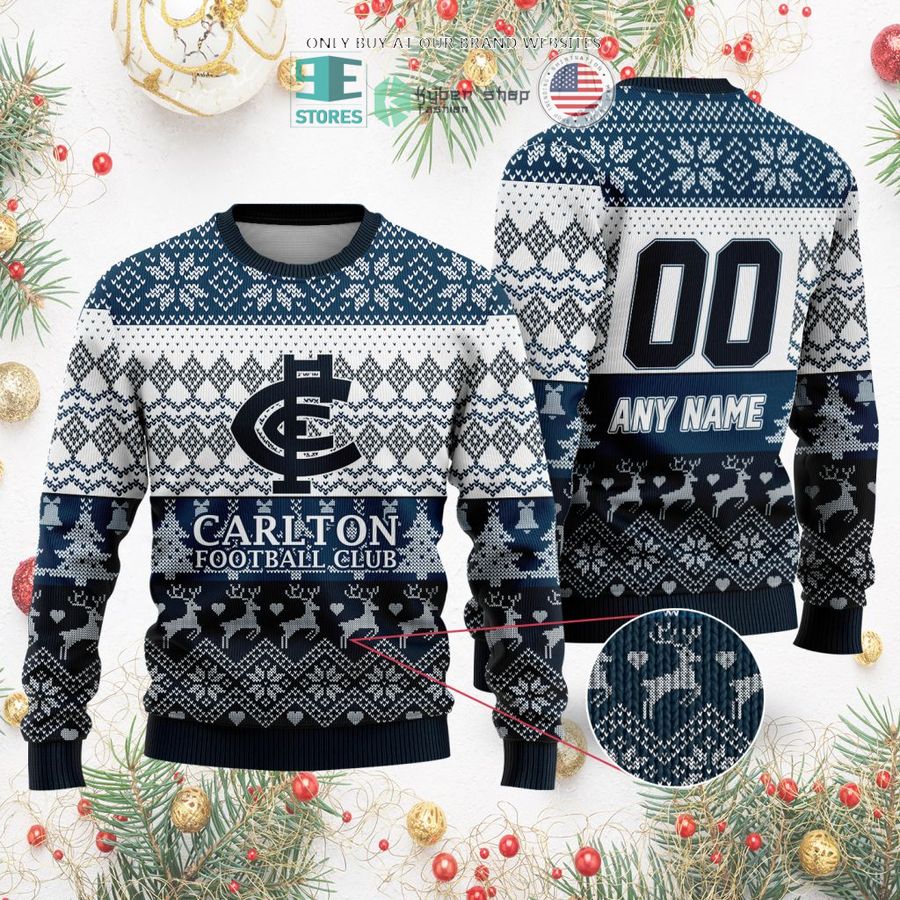 personalized afl carlton football club christmas sweater sweatshirt 2 45162