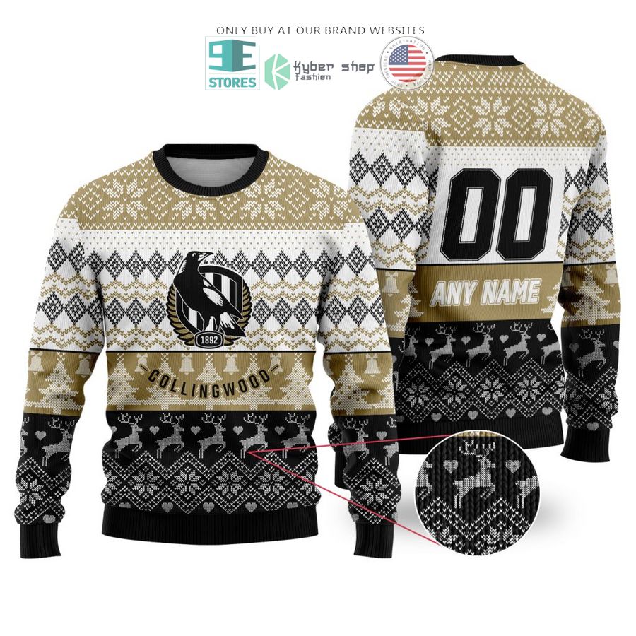 personalized afl collingwood football club christmas sweater sweatshirt 1 30212