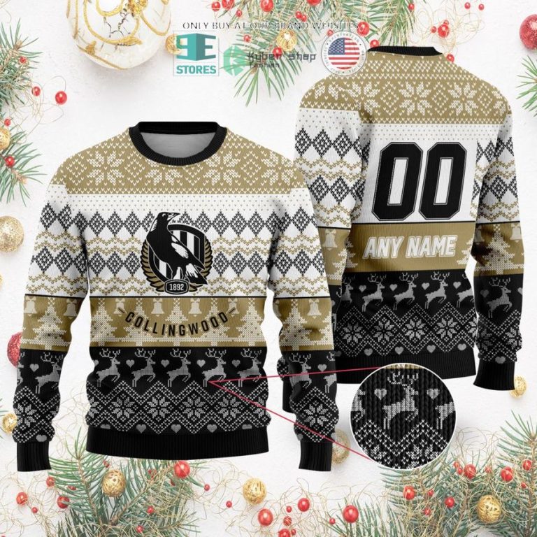 personalized afl collingwood football club christmas sweater sweatshirt 2 30106