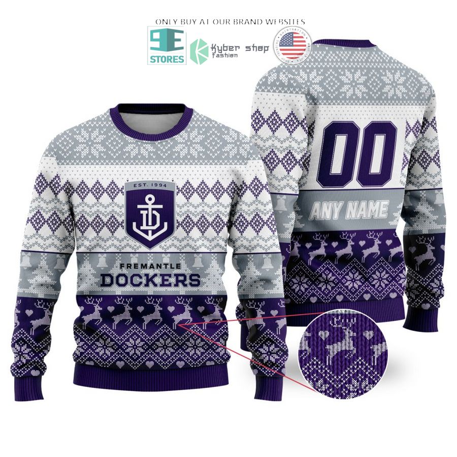 personalized afl fremantle dockers christmas sweater sweatshirt 1 45912