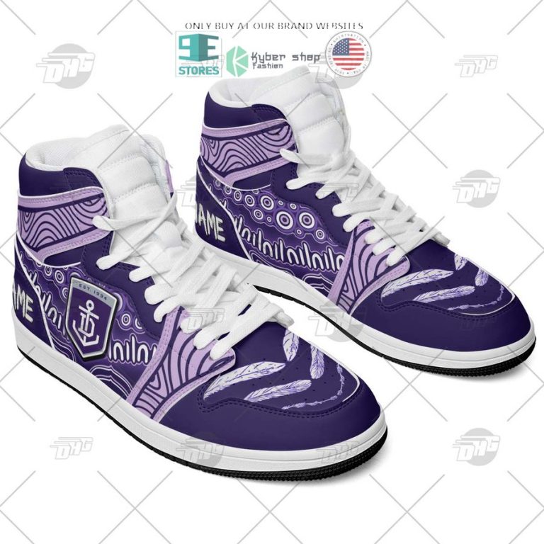 personalized afl fremantle dockers indigenous air jordan high top shoes 3 23551