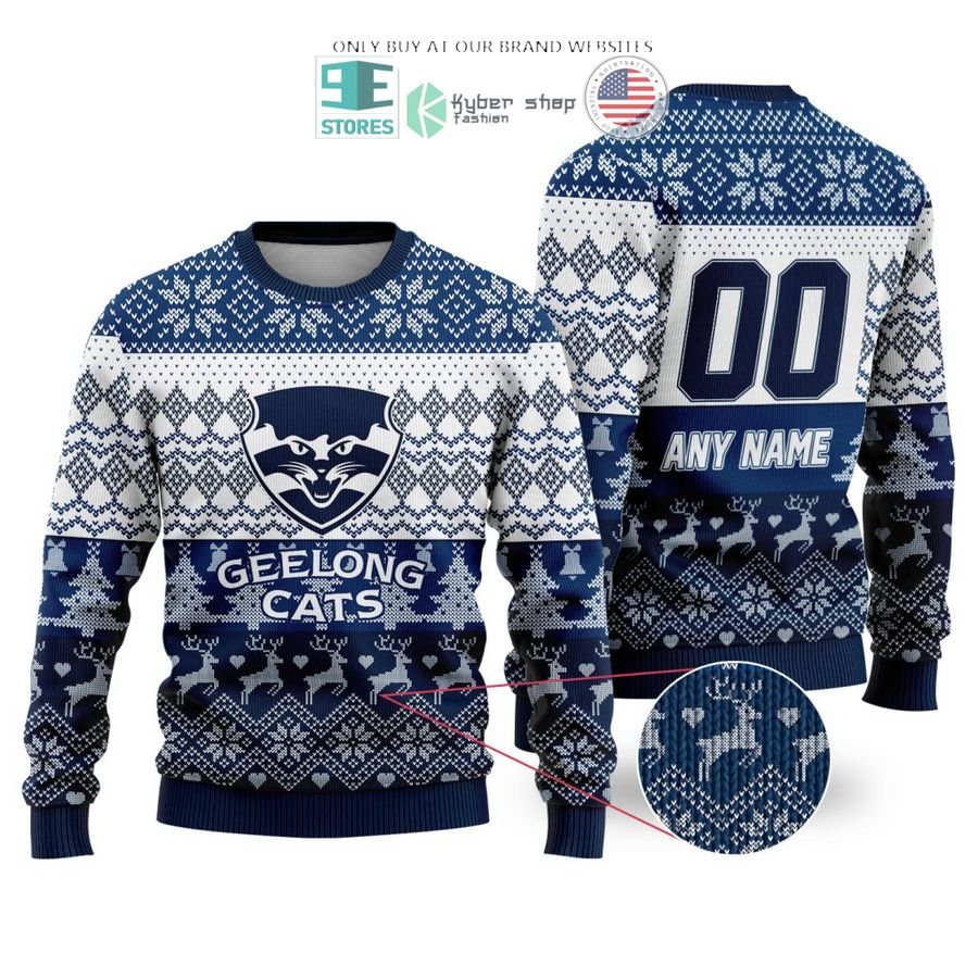 personalized afl geelong cats christmas sweater sweatshirt 1 25603