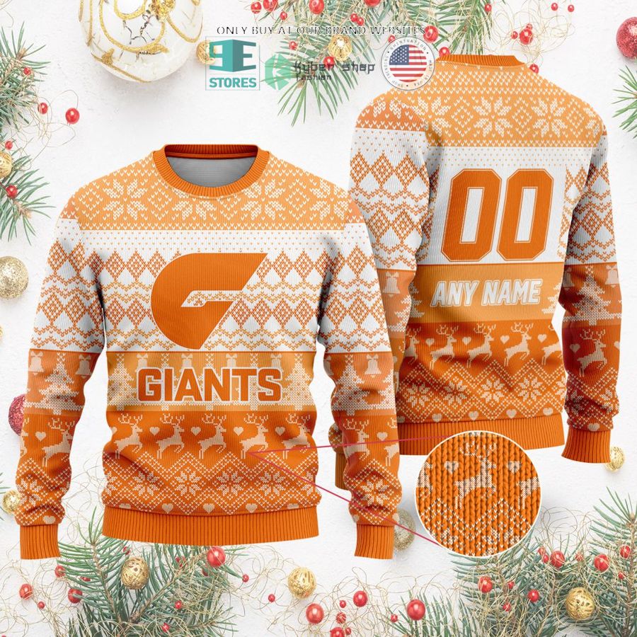 personalized afl greater western sydney giants christmas sweater sweatshirt 2 15247
