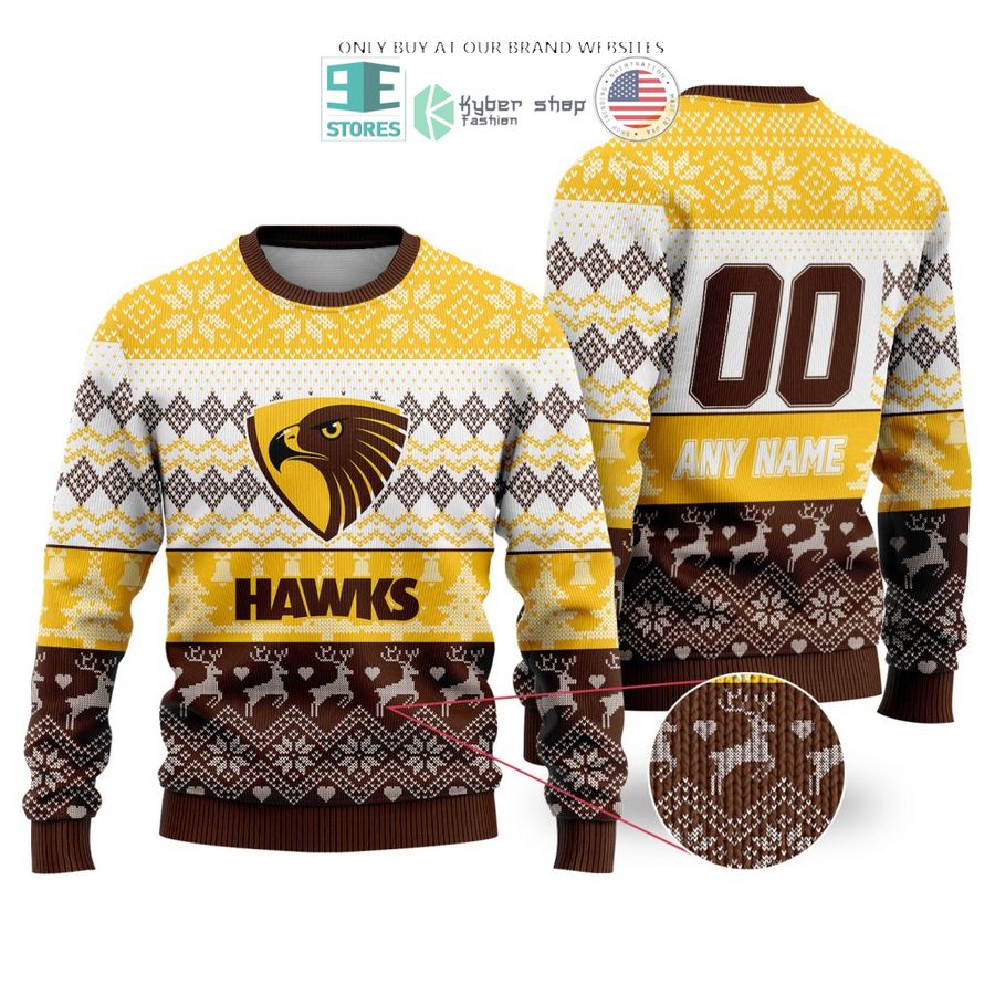 personalized afl hawthorn football club christmas sweater sweatshirt 1 37072