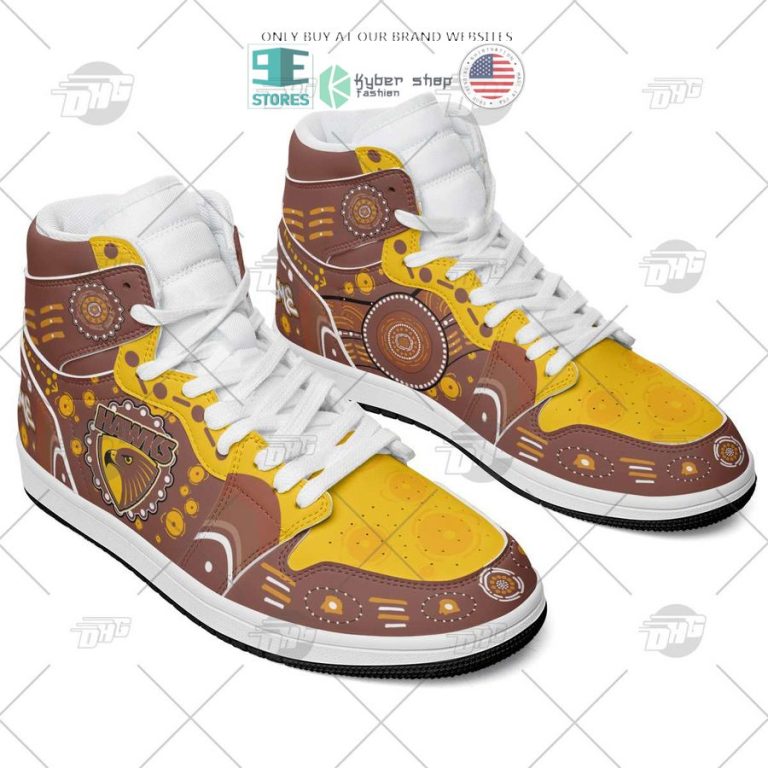 personalized afl hawthorn hawks indigenous air jordan high top shoes 3 50562