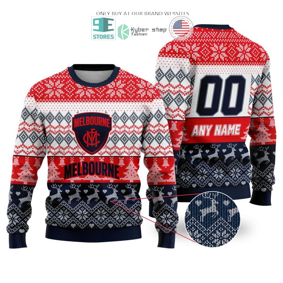 personalized afl melbourne football club christmas sweater sweatshirt 1 20353