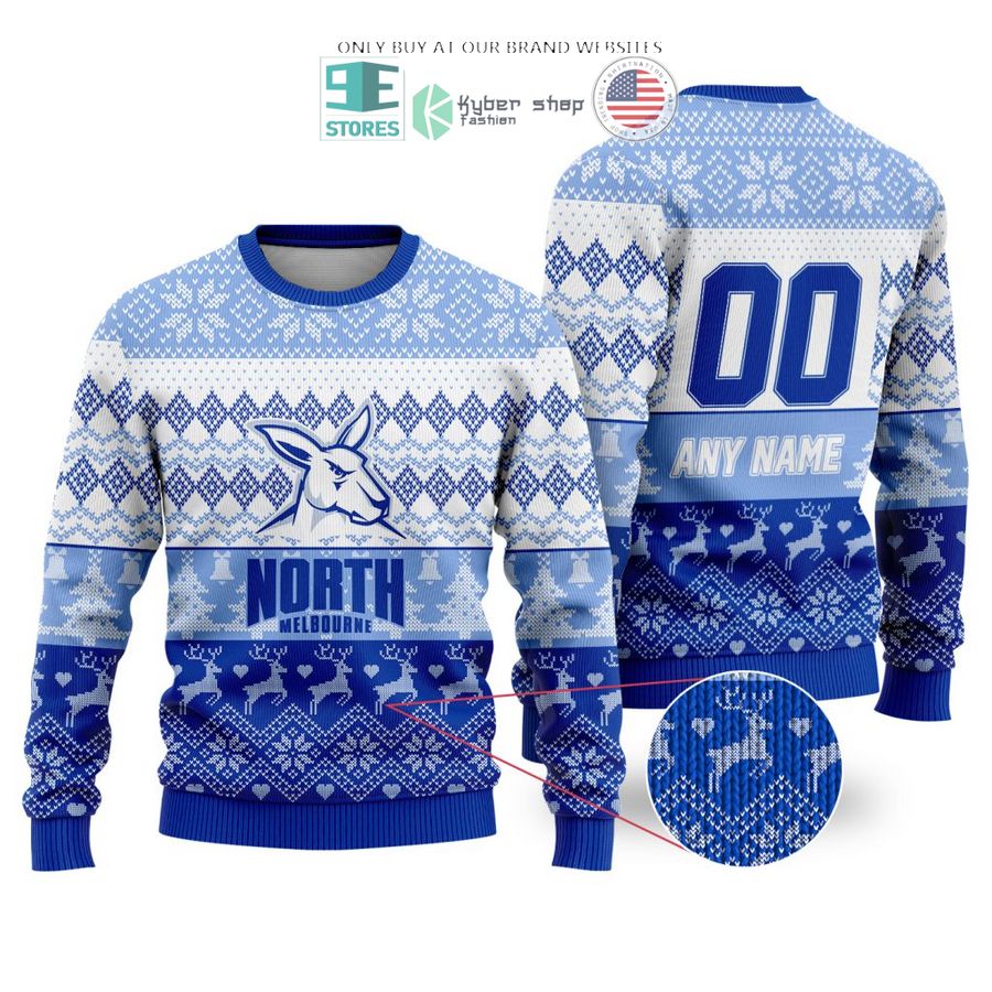 personalized afl north melbourne football club christmas sweater sweatshirt 1 45898