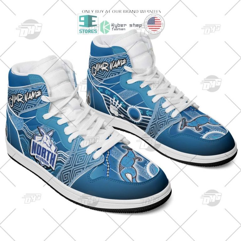 personalized afl north melbourne indigenous air jordan high top shoes 3 45624