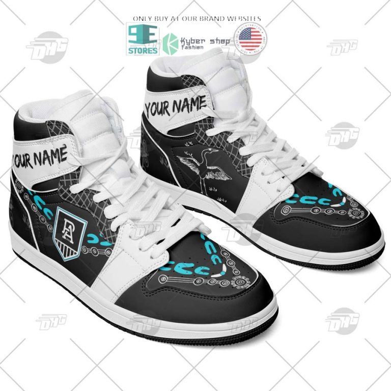 personalized afl port adelaide indigenous air jordan high top shoes 3 67190