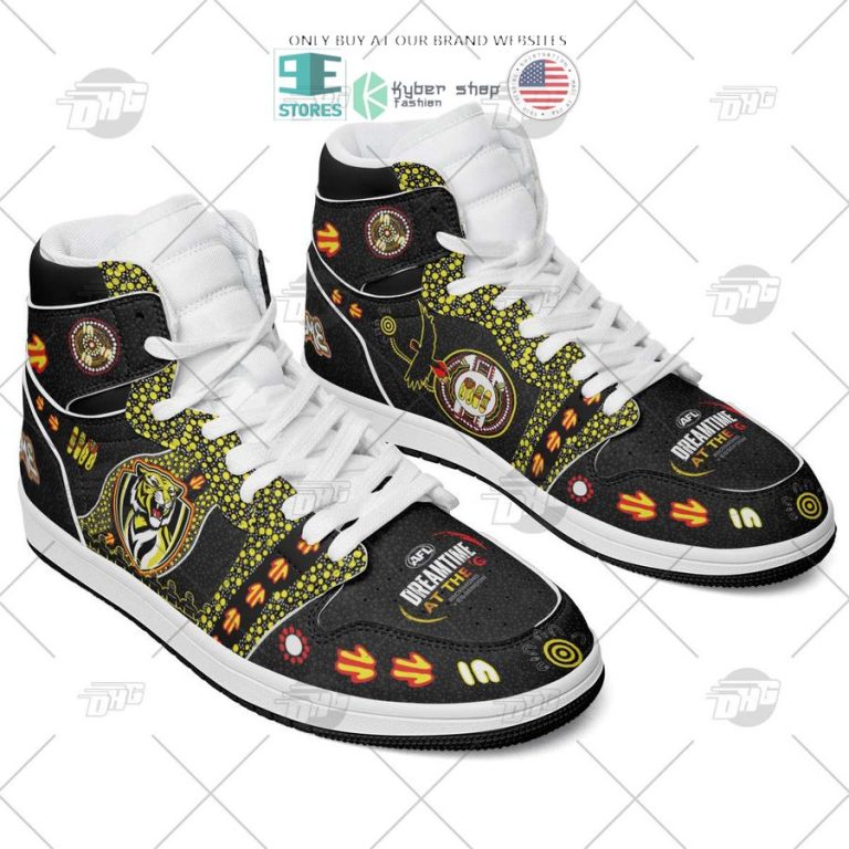 personalized afl richmond tigers indigenous air jordan high top shoes 3 33239