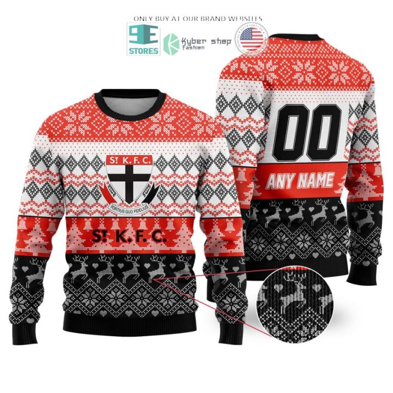 personalized afl st kilda football club christmas sweater sweatshirt 1 87600