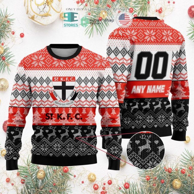 personalized afl st kilda football club christmas sweater sweatshirt 2 79325