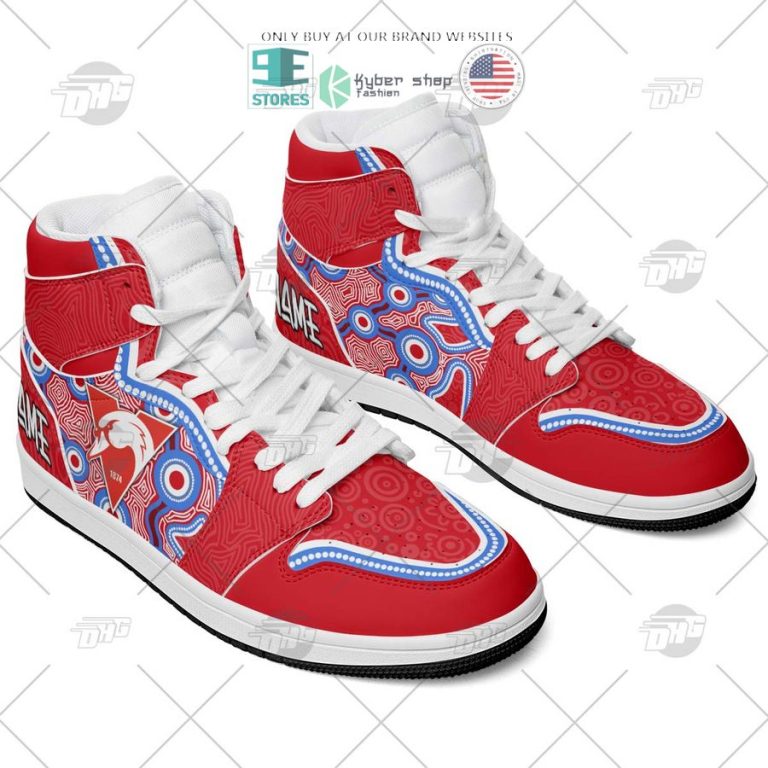 personalized afl sydney swans indigenous air jordan high top shoes 3 51446