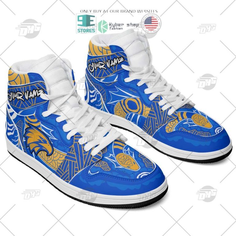 personalized afl west coast eagles indigenous air jordan high top shoes 3 75431