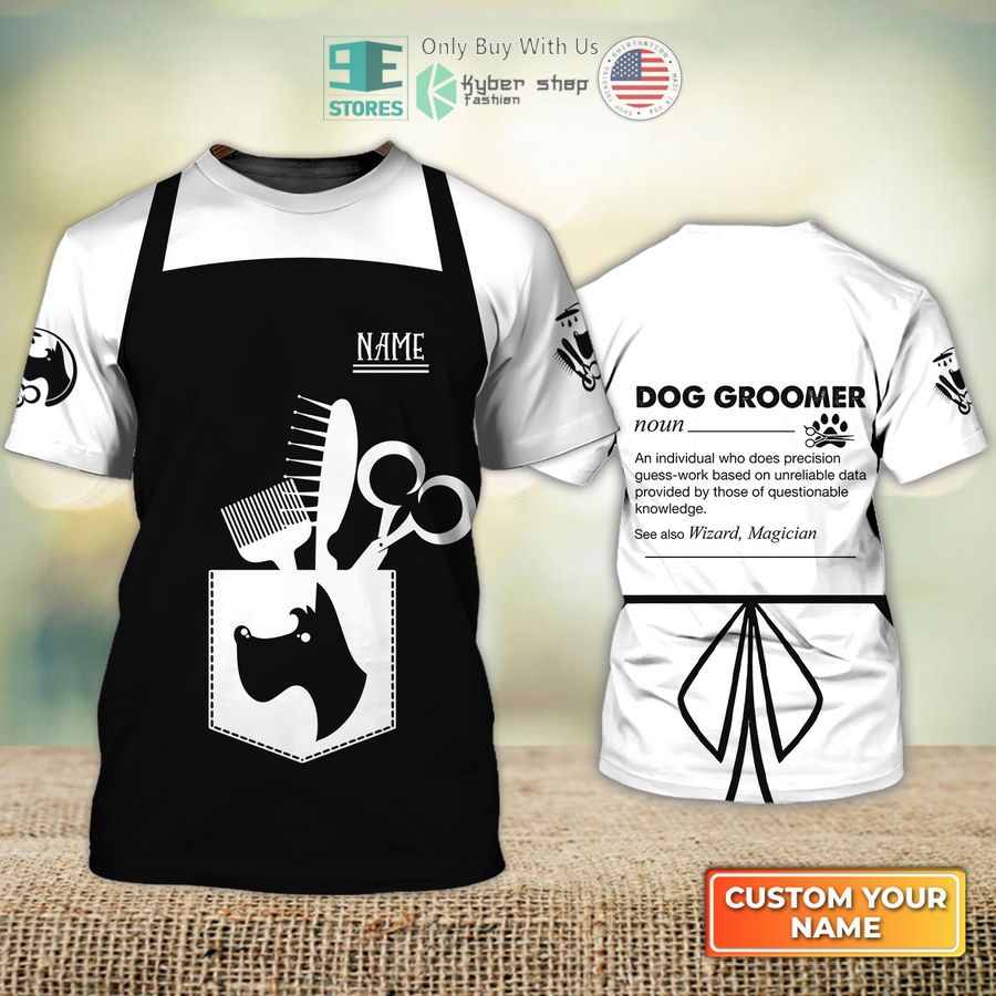 personalized apron dog groomer pet groomer uniform salon pet 3d shirt 1 73799