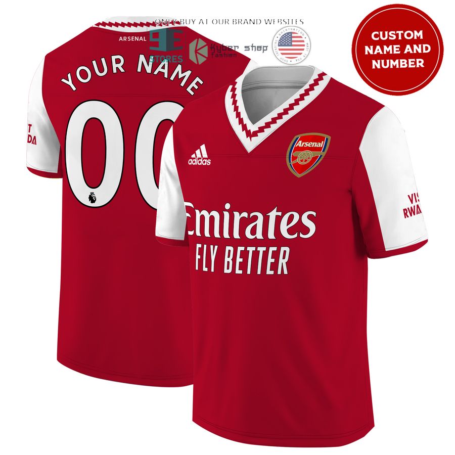 personalized arsenal emirates fly better adidas football jersey 1 5837