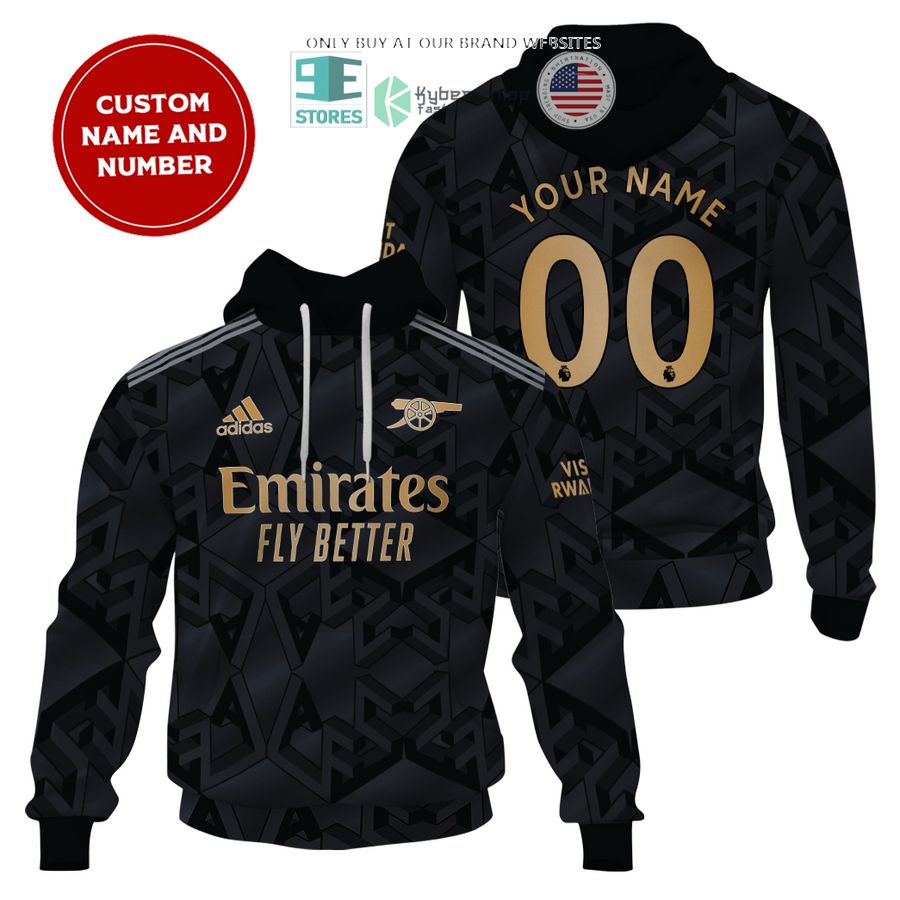 personalized arsenal emirates fly better black 3d shirt hoodie 1 70796