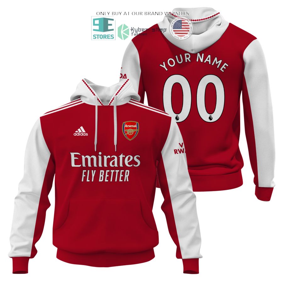 personalized arsenal emirates fly better red white 3d shirt hoodie 1 97678