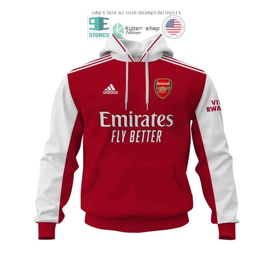 personalized arsenal emirates fly better red white 3d shirt hoodie 2 47435