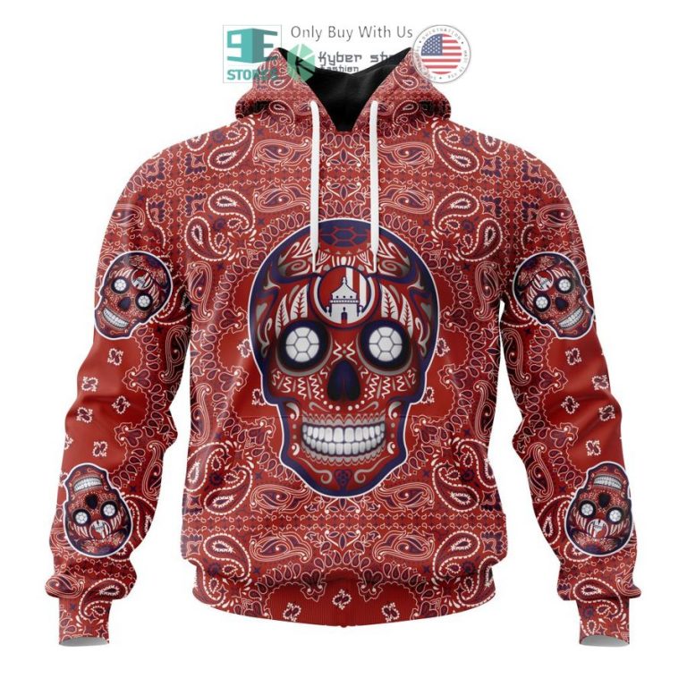 personalized atletico san luis sugar skull dia de muertos 3d shirt hoodie 1 96355