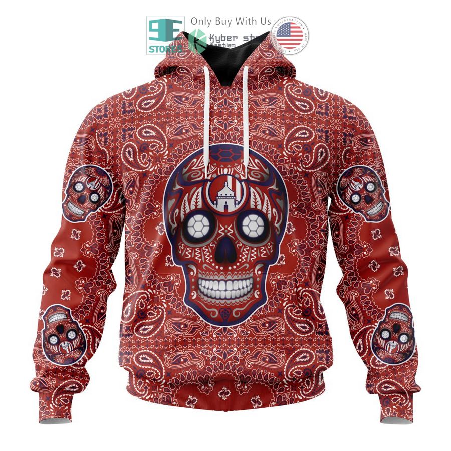 personalized atletico san luis sugar skull dia de muertos 3d shirt hoodie 1 96355