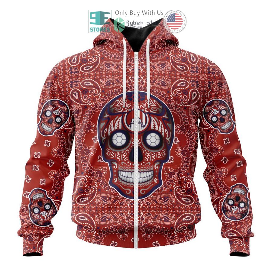 personalized atletico san luis sugar skull dia de muertos 3d shirt hoodie 2 97143
