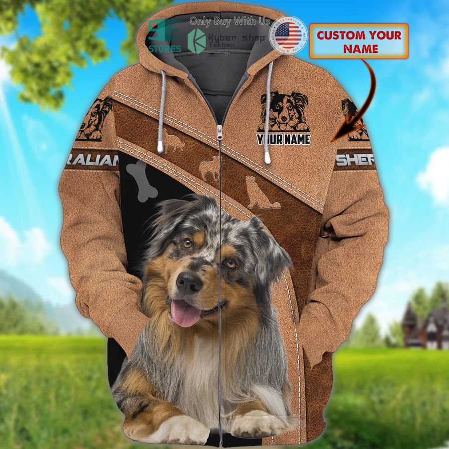personalized australian shepherd 3d zipper hoodie 1 85508