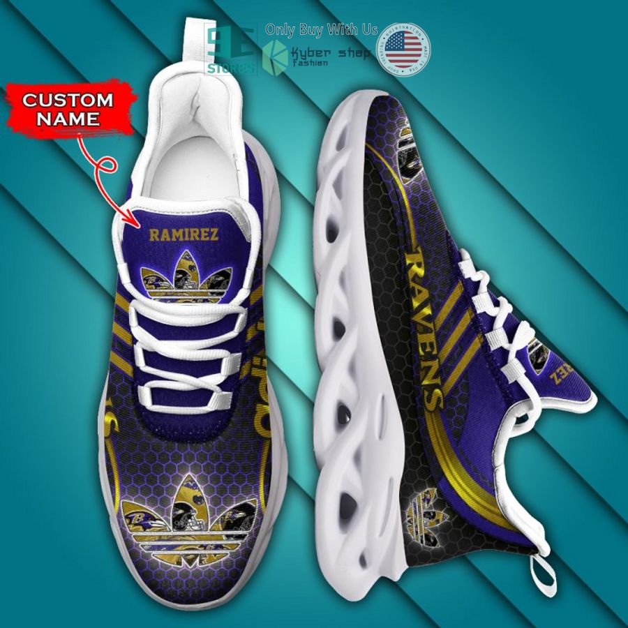personalized baltimore ravens adidas max soul shoes 2 2662