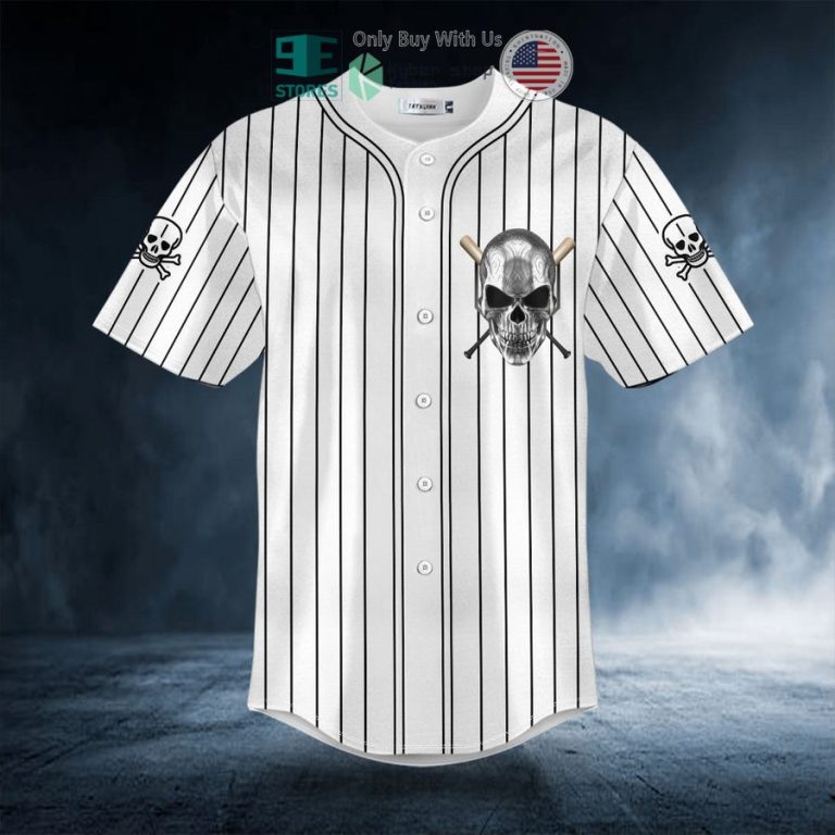 personalized black stripes no 11 metal skull custom baseball jersey 3 28204