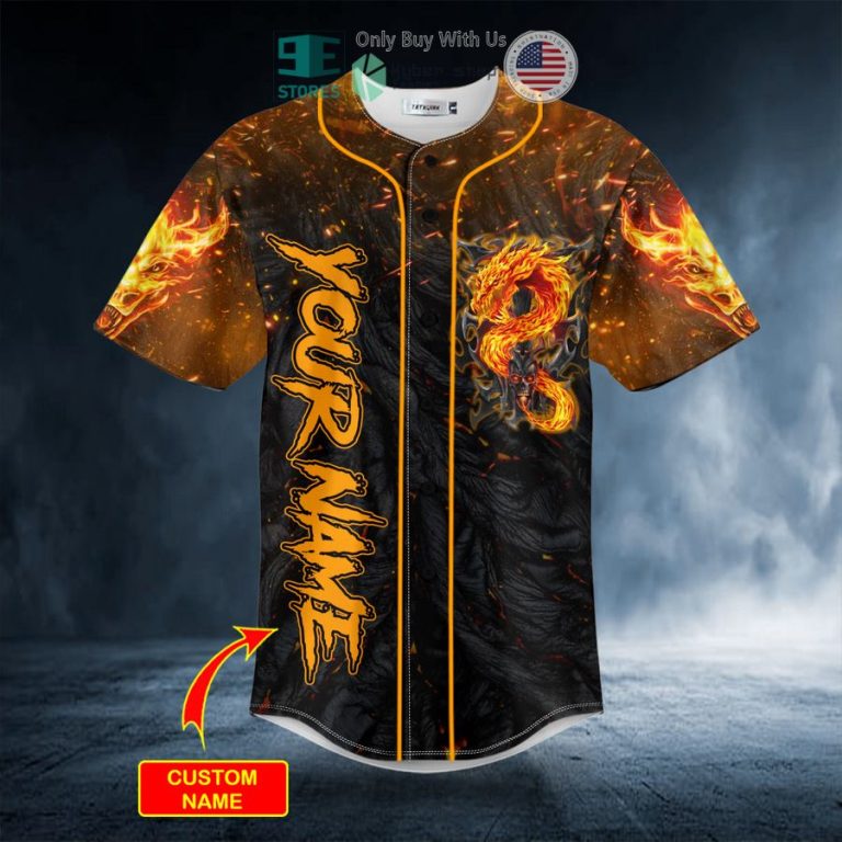 personalized blast dragon fire skull custom baseball jersey 3 76247