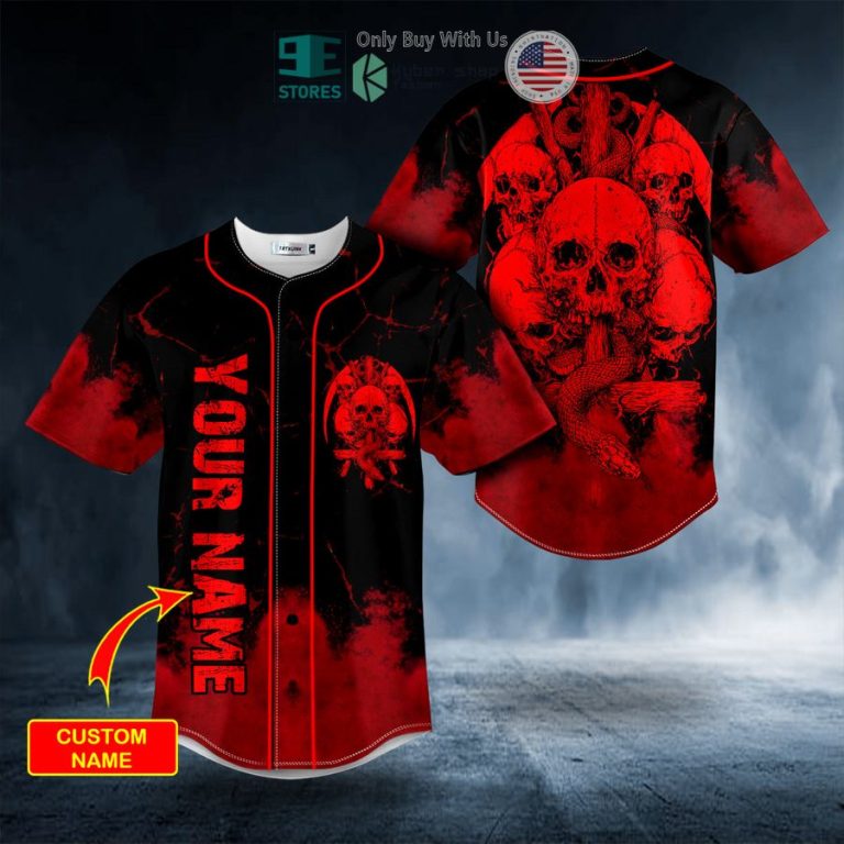 personalized bloody snake sword broken skull custom baseball jersey 1 8184