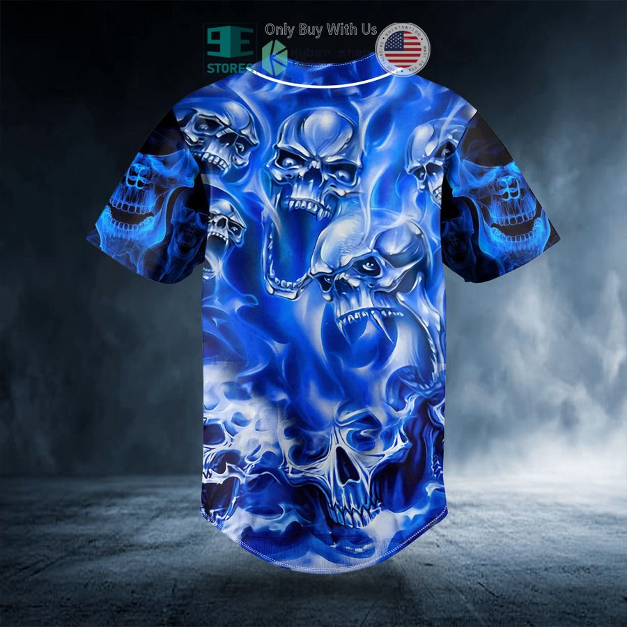 personalized blue soul eater ghost skull custom baseball jersey 4 16596