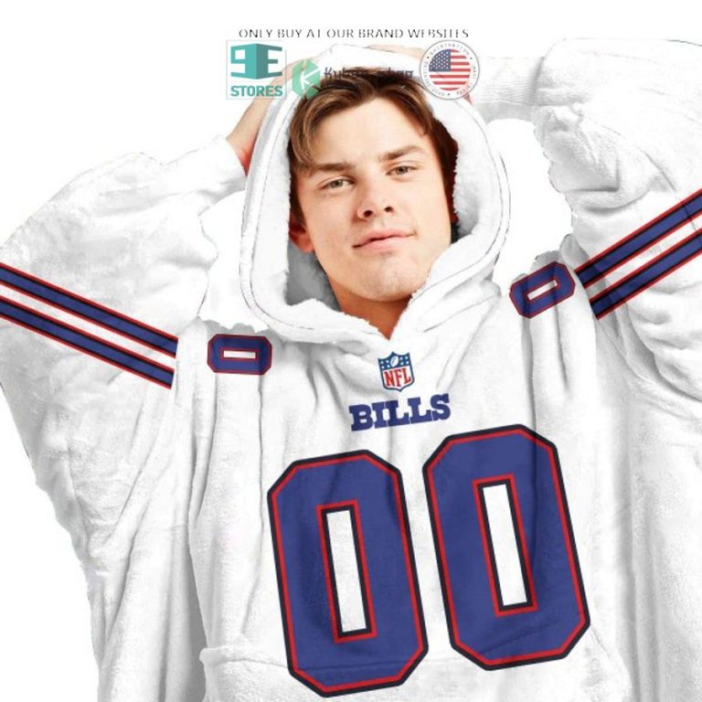 personalized buffalo bills white sherpa hoodie blanket 3 71411