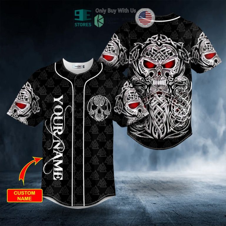 personalized celtic skull tattoo custom baseball jersey 1 94911