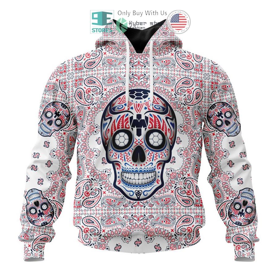 personalized cf monterrey sugar skull dia de muertos 3d shirt hoodie 1 31033