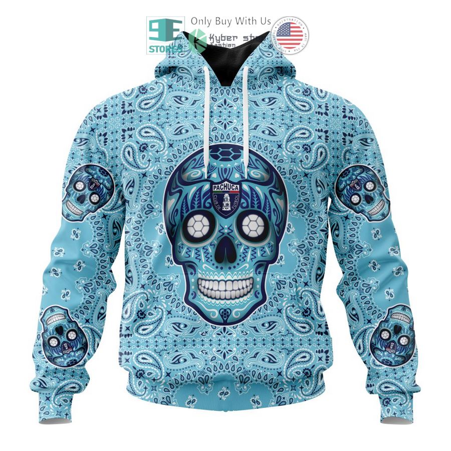 personalized cf pachuca sugar skull dia de muertos 3d shirt hoodie 1 56379