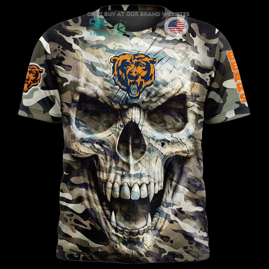 personalized chicago bears skull camo 3d shirt hoodie 1 47895