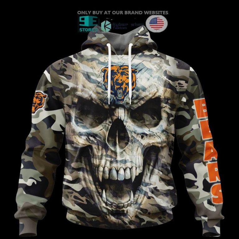 personalized chicago bears skull camo 3d shirt hoodie 3 84562