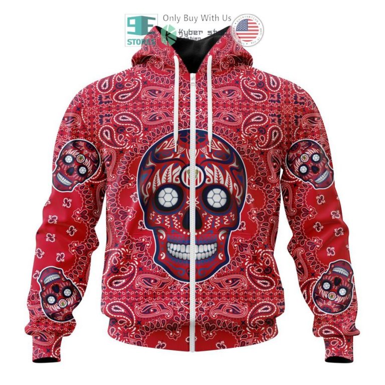 personalized chivas guadalajara sugar skull dia de muertos 3d shirt hoodie 2 80227