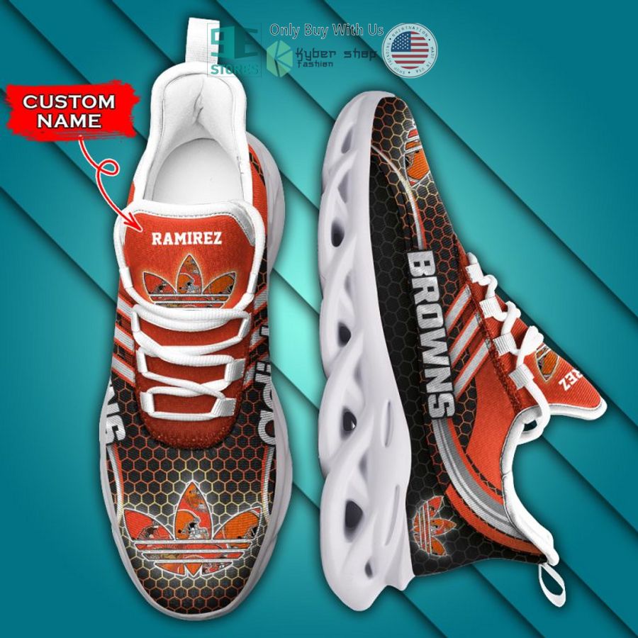 personalized cleveland browns adidas max soul shoes 2 68936
