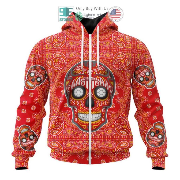 personalized club necaxa sugar skull dia de muertos 3d shirt hoodie 2 34055