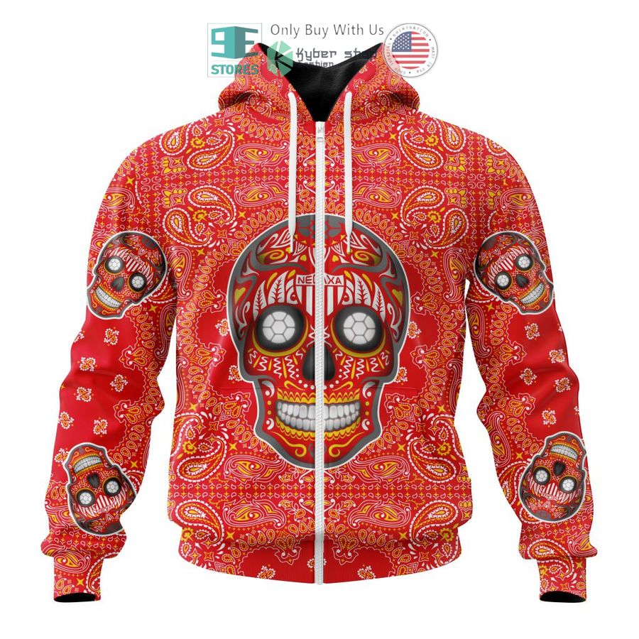 personalized club necaxa sugar skull dia de muertos 3d shirt hoodie 2 34055