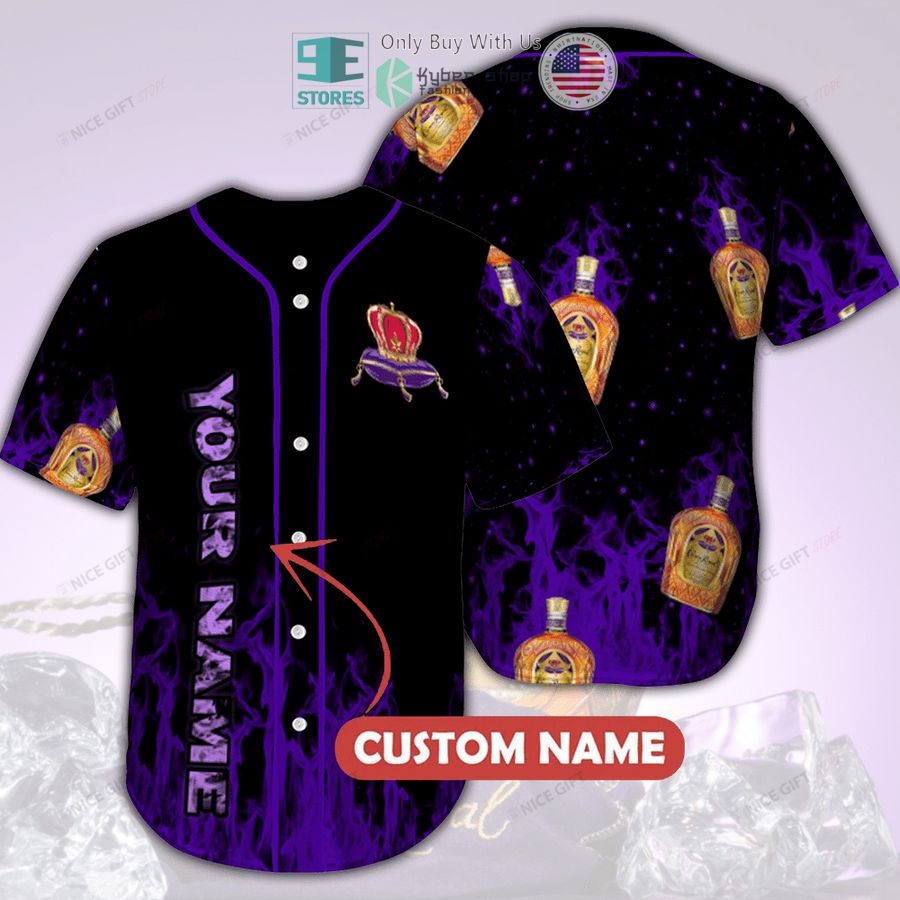personalized crown royal black purple custom baseball jersey 1 28534