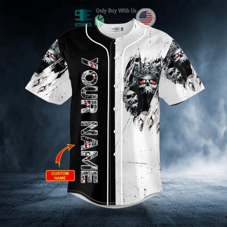 personalized dark hell skull scratch custom baseball jersey 3 62999