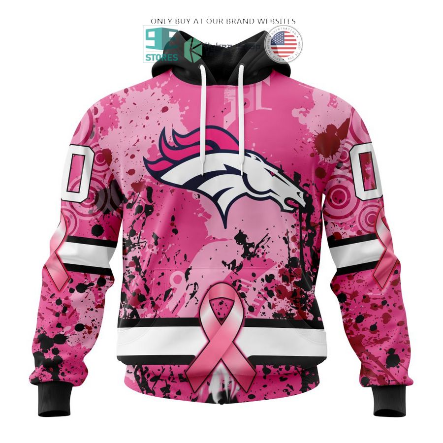personalized denver broncos breast cancer awareness 3d shirt hoodie 1 4844