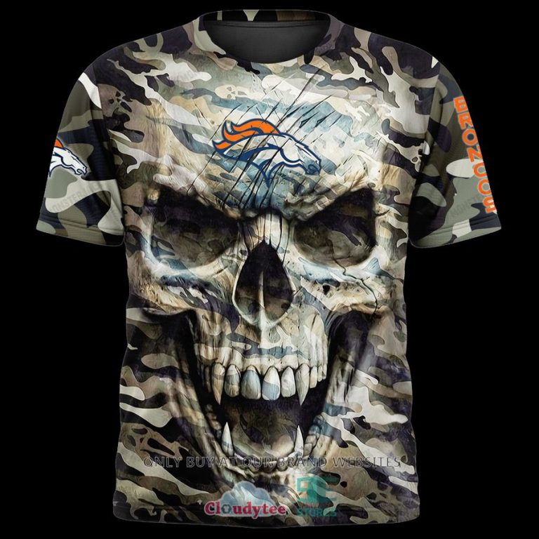 personalized denver broncos skull camo 3d shirt hoodie 1 10276