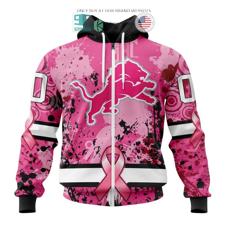 personalized detroit lions breast cancer awareness 3d shirt hoodie 2 29153