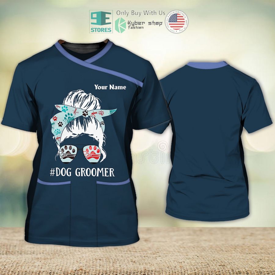 personalized dog groomer pet groomer uniform 3d shirt 1 8865