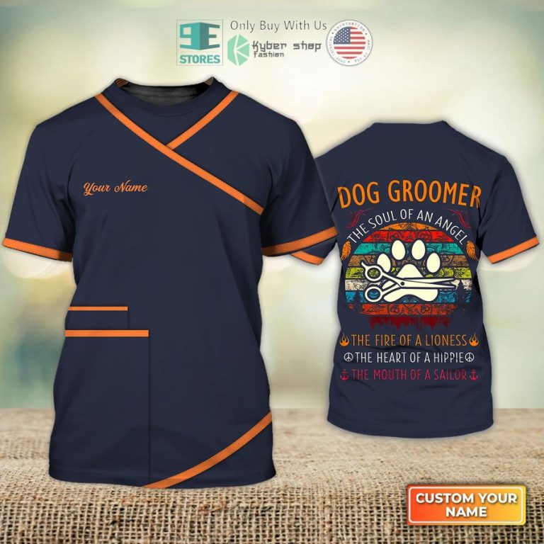 personalized dog groomer the sould of an angle groomer dog groomer pet groomer uniform salon pet 3d shirt 1 89169